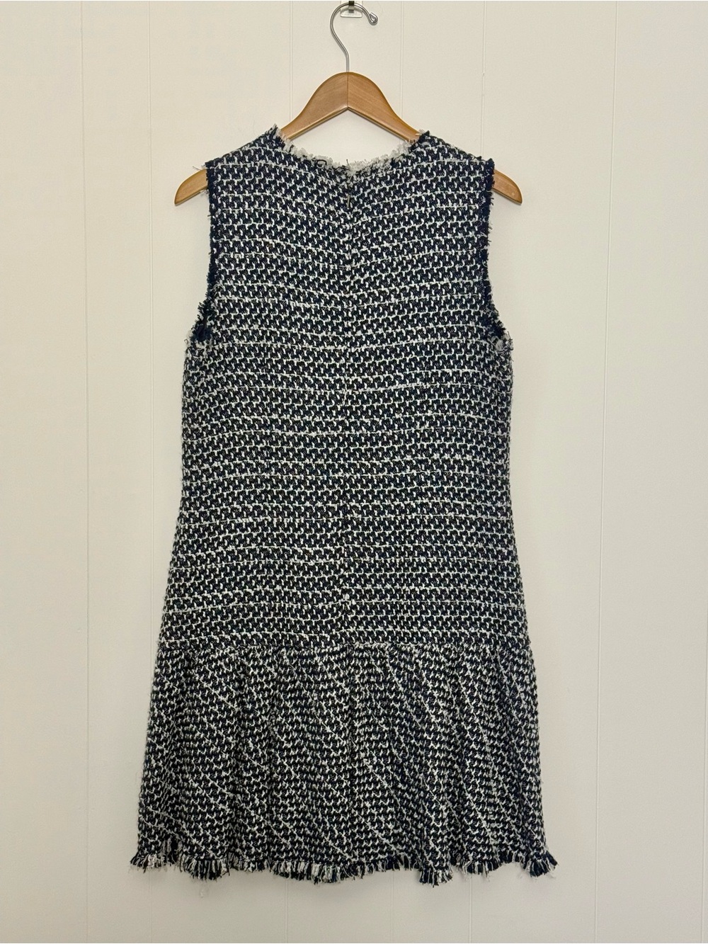 Classic Rebecca Taylor Multi Tweed Blueberry Combo Fit & Flare Dress - Picture 7 of 9